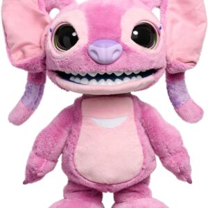 Disney Stitch Ultimate Angel Interactive 17" Plush Toy, 100+ Sounds & Reactions, Moves Like a Real-Life Angel, Toy for Fans, Girls, Boys, Kids 3 and Up by Just Play